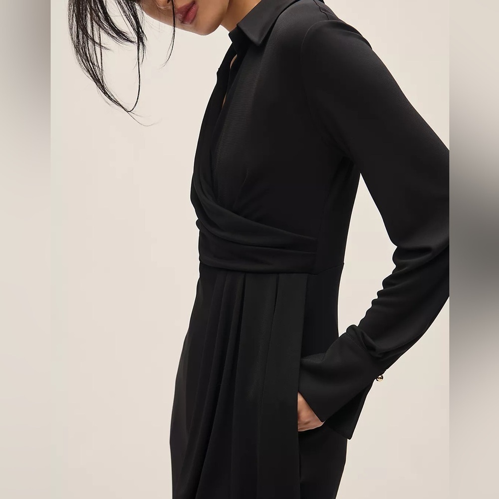 Anthropologie Exquise Bella Wrapped Jumpsuit black size xs - Picture 6 of 7